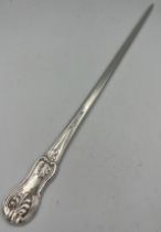 Silver meat skewer, Glasgow 1820, maker Robert Gray & Son. 31cm l. Weight 106gm.