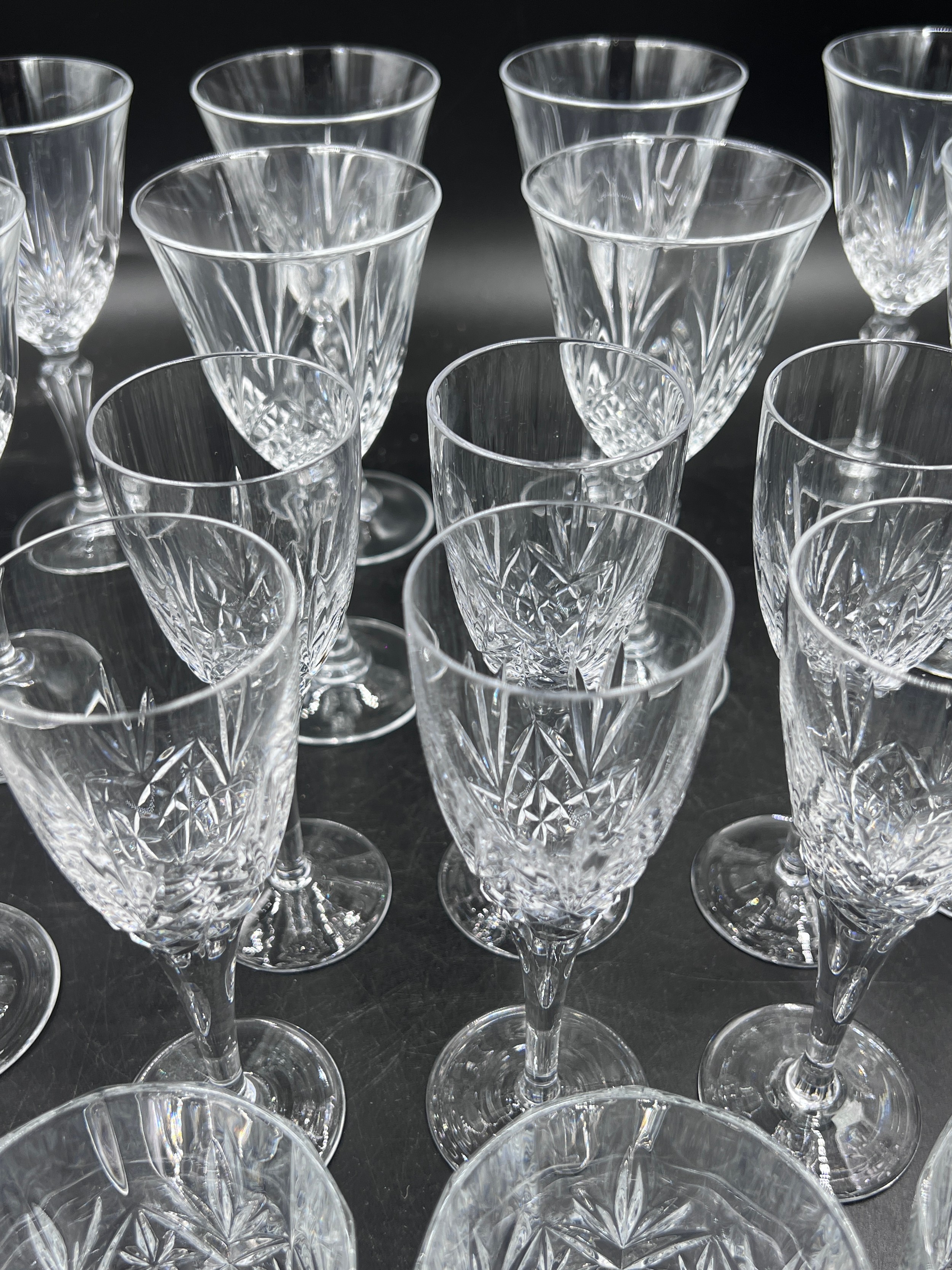 A collection of glass to include champagne flutes, wine glasses, whisky tumblers etc. approx 34 - Image 7 of 8