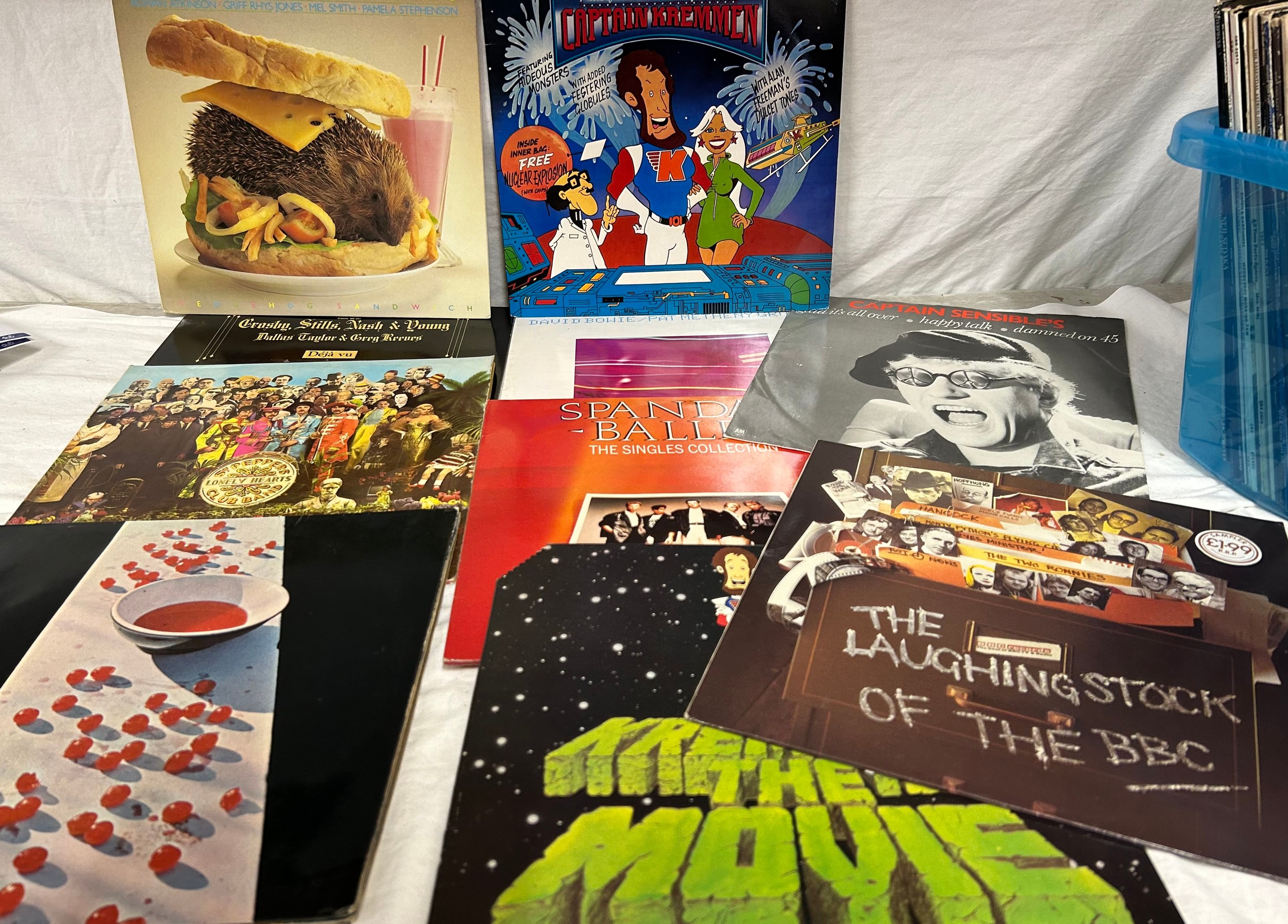 A large collection of 69 LP's and 20 singles to include Beatles, David Bowie, Thunderbirds, BBC - Image 2 of 3