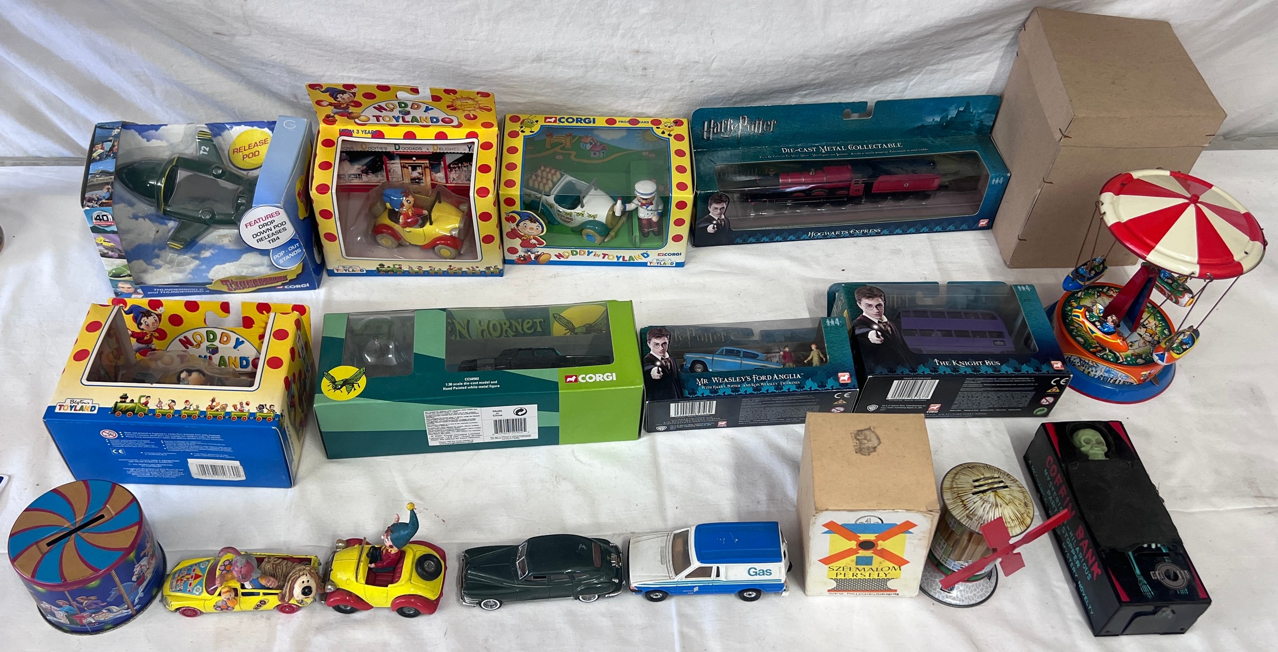 A collection of mostly boxed Corgi models to include Thunderbirds, Noddy in Toyland, The Green