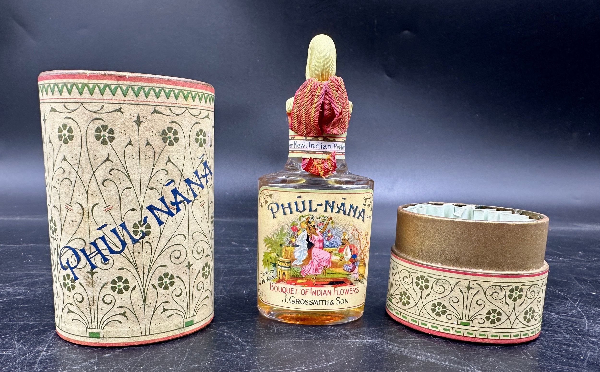 A sealed Phul-Nana 'Bouquet of Indian Flowers' perfume bottle by J. Grossmith & Son in original