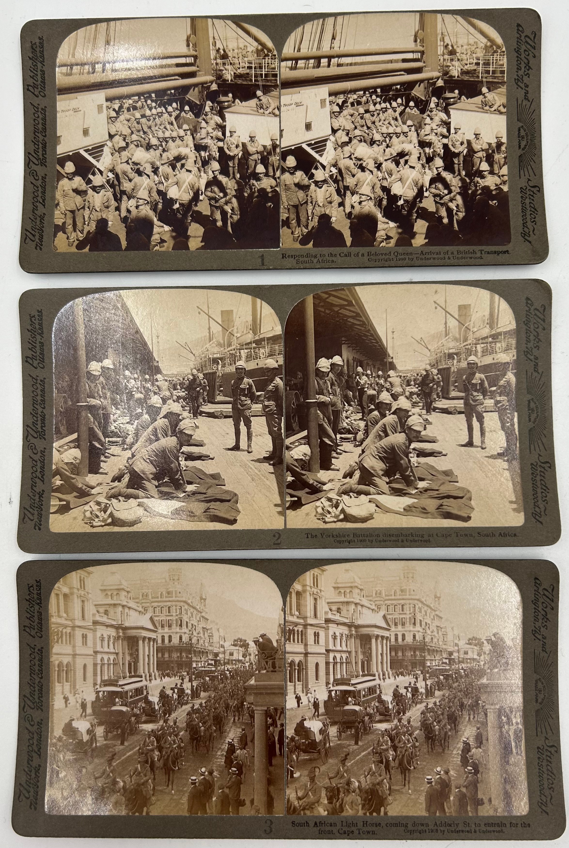 Boer War Interest. 'The South African War through the Stereoscope' Volume 1 in original fitted box - Image 10 of 13