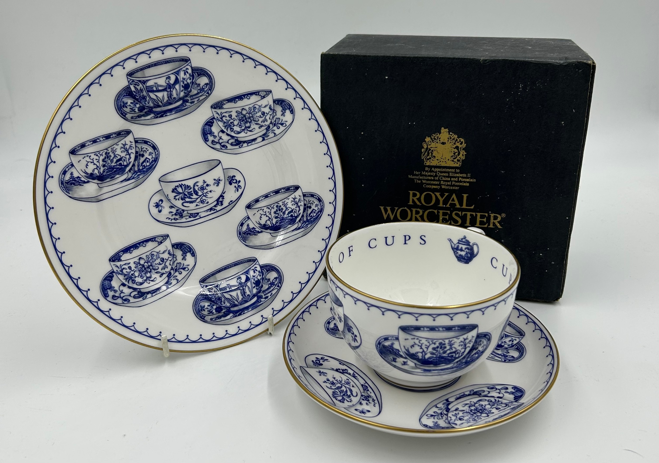 Selection of english ceramics: Royal Worcester "Cup of Cups" cup and saucer and plate (box with - Image 3 of 4