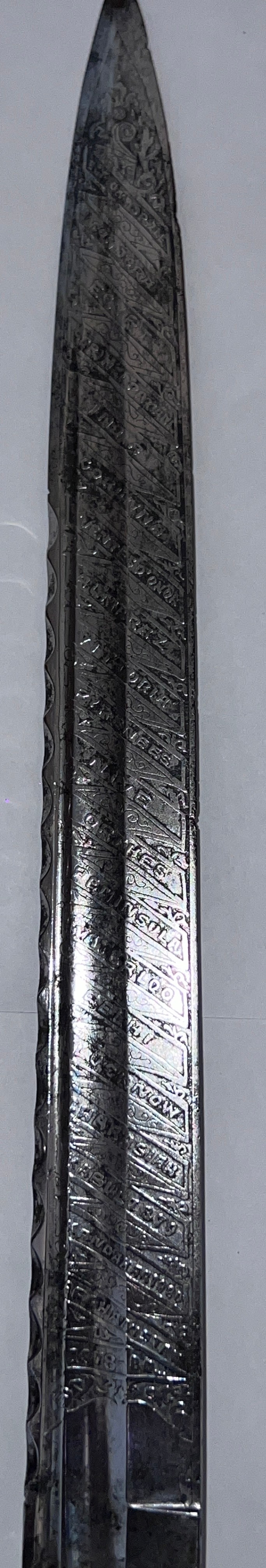 An Officers Dirk and Sgian Dubh Knife C1880, belonging to Major Arthur Lockhart Gallie. 'The - Image 3 of 33