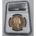 UNITED KINGDOM. Elizabeth II, 1952-2022. Gold 5 pounds (five sovereigns), 1990. Royal Mint. Proof.