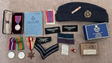 R.A.F. Interest. An Imperial Service Medal for CPL Donald Keld with certificate, British World War