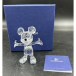 A boxed Swarovski Walt Disney Showcase Crystal Figure Mickey Mouse. 10cm h.