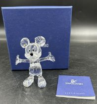 A boxed Swarovski Walt Disney Showcase Crystal Figure Mickey Mouse. 10cm h.