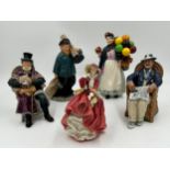 A Collection of 5 Royal Doulton figurines to include 'The Coachman' HN 2282, 'Taking Things Easy' HN
