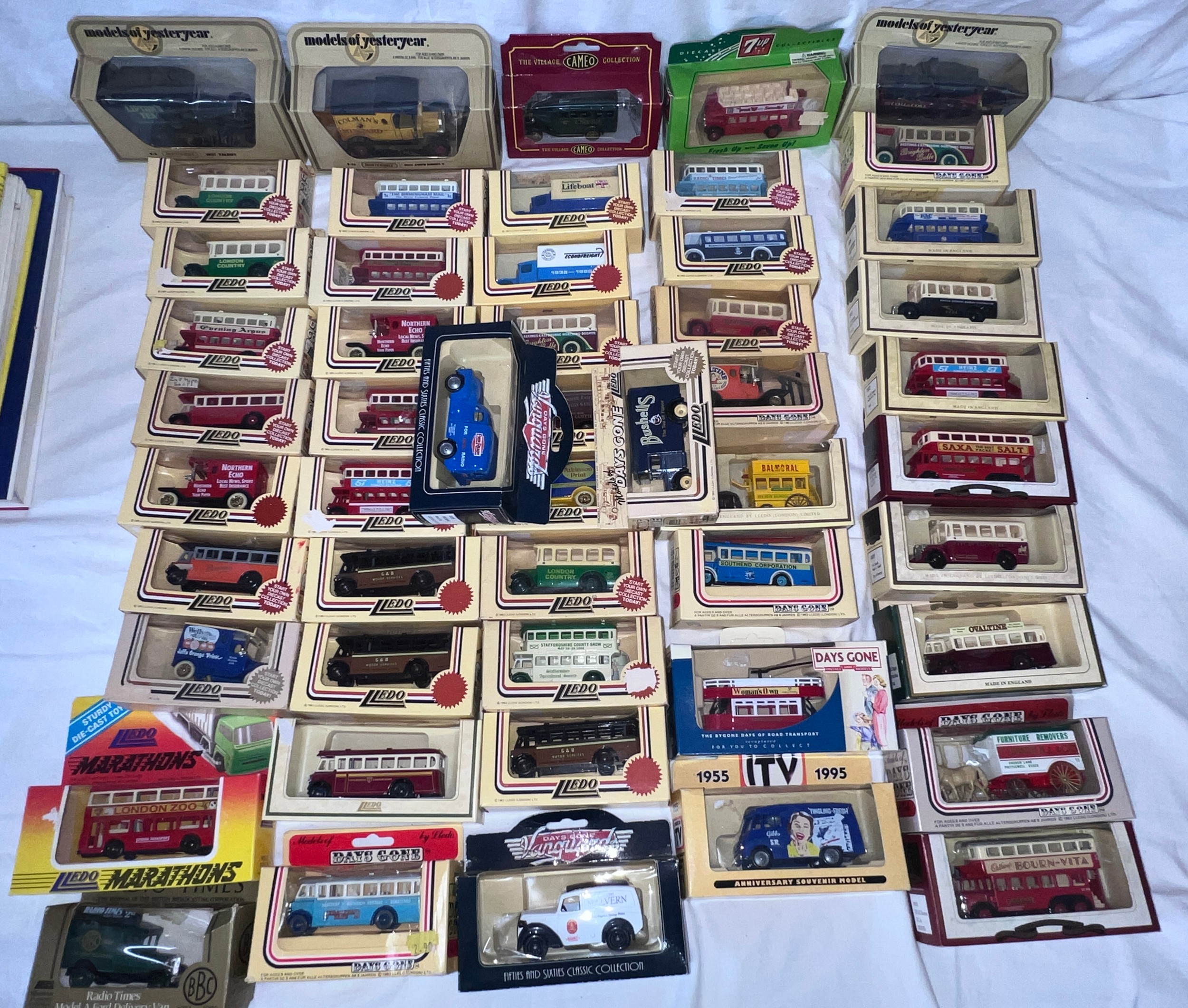 A collection of boxed Lledo models of buses & vehicles to include Days Gone, Models of Yesteryear,