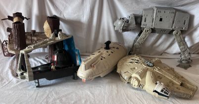Star Wars: A collection of assorted Star Wars unboxed vehicles and playsets to include: Millennium