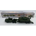 Two boxed Dinky Supertoys Military Vehicles, 651 Centurion Tank, 660 Tank Transporter.