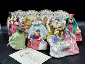 Royal Doulton figurines to include Carmen 5505 limited edition with certificate, Afternoon Tea HN