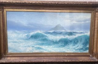 David James (1853-1904) The Wave, oil on canvas, glazed. Signed and dated 1894 lower right. Image