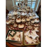 A large quantity of Royal Albert Old Country Roses dinner, tea, coffee and other items to include