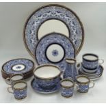 A collection of 19thC Royal Worcester 'Royal Lily' pattern items to include charger 37cm d, plate 23