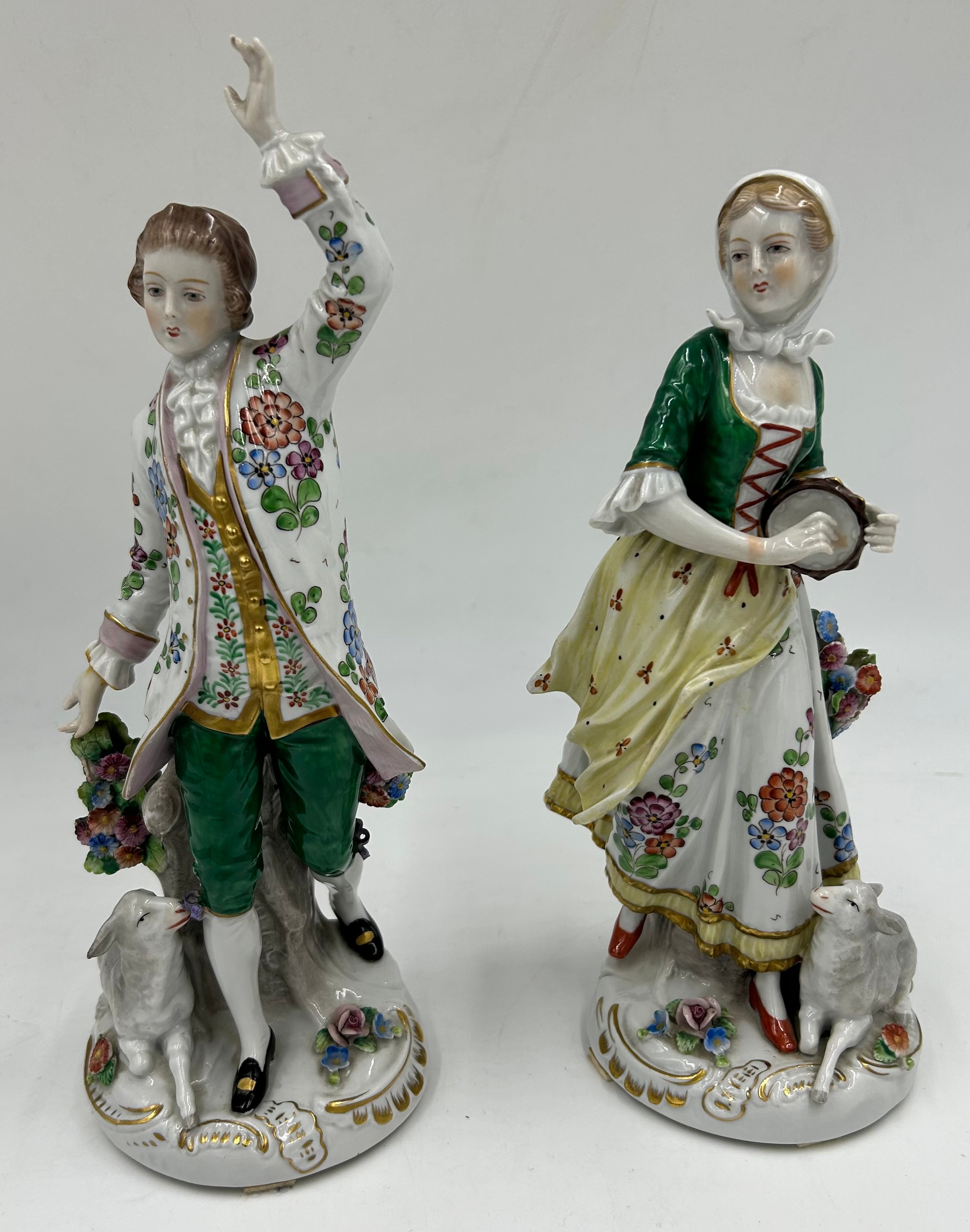 A Meissen table centrepiece with a pierced twin-handled basket, a supporting column with two putti - Image 2 of 14