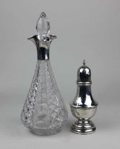 A George V silver sugar caster with star pierced top, maker Marson & Jones Birmingham 1929 (loaded