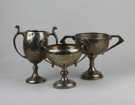 A George V silver two handled trophy engraved 'Wolverhampton Hospitals Charity Meeting Winner