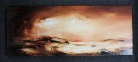 Steve and Chris Rocks (contemporary), 'Evening Glow', oil on canvas, signed 'R', verso inscribed 'To