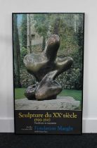 A framed 1981 Fondation Maeght exhibition poster for Sculpture du XXe siecle 1900-1945 Tradition