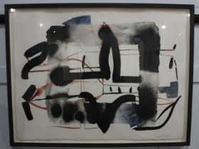 Y Maurice Cockrill (1936-2013), abstract, watercolour, signed and dated 96 in pencil, 56cm by