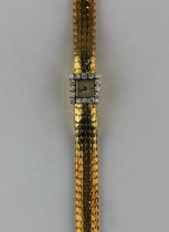 A Vacheron & Constantin 18ct gold and diamond set ladies dress bracelet watch with rear winding