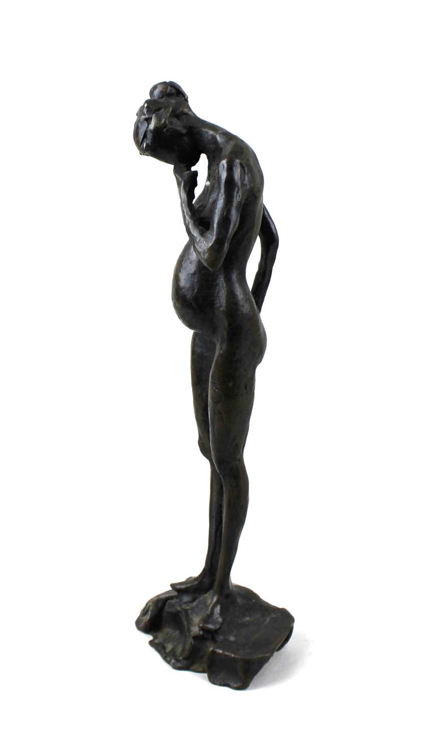 Y Kees Verkade (Dutch, 1941-2020), bronze nude figure of a pregnant woman, signed, dated '81 and