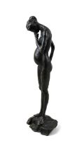 Y Kees Verkade (Dutch, 1941-2020), bronze nude figure of a pregnant woman, signed, dated '81 and