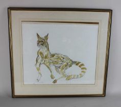 Y Ivor Roberts-Jones (1913-1996), caracal cat, watercolour and pencil, signed 'Ivor' and