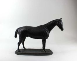After Pierre Lenordez (French 1815-1892), bronze model of a racehorse 'Gladiateur', inscribed "