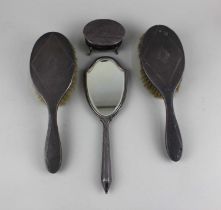 A pair of George V silver dressing table brushes, initial engraved, maker Hasset & Harper Ltd,