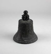 A reproduction Tibetan brass bell 13cm high