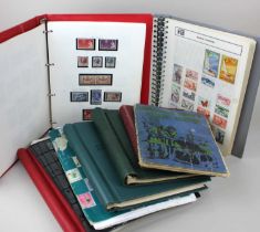 Eight albums of World and British stamps to include Commonwealth of Australia stamp album and