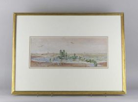 William Lionel Wyllie RA (1851-1931) Mapplin Sands, watercolour, signed and inscribed with title,
