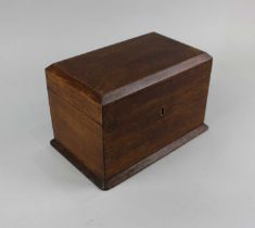 A Victorian mahogany tea caddy, with two lidded compartments 24cm