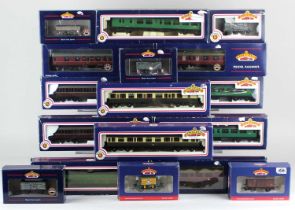 A collection of Bachmann OO gauge model railway comprising eleven various coaches, many BR MK1,