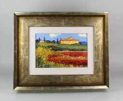 Bruno Tinucci, landscape, 'Colours of Summer VI' or 'Colori Dell'Estate VI'. oil on canvas,