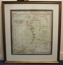 After L S de la Rochette, a framed 20th century reproduction of an 18th century Chart of the