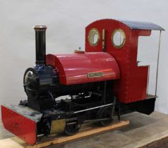A 5 1/2 inch gauge live steam locomotive 'Sweet Pea' with additional drivers seat, and passenger