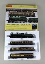 A Hornby OO gauge limited edition train pack 'Great Western Troop Train' containing GWR 4-6-0 Star