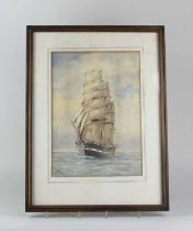 W R Kennedy (early 20th century), masted sailing boat, watercolour, signed and dated 1909, 35cm by
