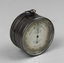 A late 19th century Carpenter and Westley compensated pocket barometer and compass 5cm