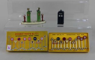 A set of Dinky Toys No 771 International Road Signs, boxed, together with a Dinky Toys Police