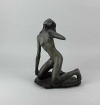 Neil Dalrymple, glazed stoneware sculpture of a female nude, signed 27cm high