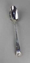 A George IV silver Kings pattern basting spoon with engraved initials, London,1825, 6.5oz
