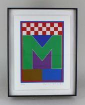 Y Sir Peter Blake RA (b 1932), The Dazzle Alphabet letter 'M', silkscreen, numbered 10 of 100,