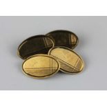 A pair of 9ct gold oval cufflinks 12.1g