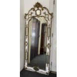 A large, impressive & decorative Gustavian style antique mirror, applied with an abundance of