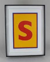 Y Sir Peter Blake RA (b 1932), The Dazzle Alphabet letter 'S', silkscreen, numbered 10 of 100 and